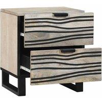 Berkfield Home Stylish Bedside Tables with Drawer 2 pcs Walnut 40 x 33.5 x 46 cm