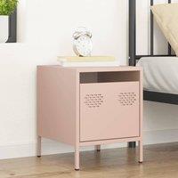 Berkfield Home Timeless Bedside Cabinet Pink 35x39x43.5 cm Steel in Pink