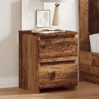Berkfield Home Timeless Bedside Cabinet Old Wood 30x30x40 cm Engineered Wood in Brown | Size: 30 x 30 x 40 cm
