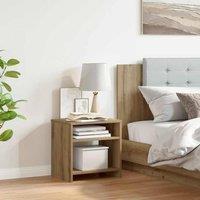 Berkfield Home Timeless Bedside Cabinet Aritisian Oak 40x30x40 cm Engineered Wood in Brown | Size: 40 x 30 x 40 cm