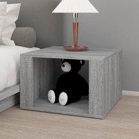 Berkfield Home Elegant Bedside Table Grey Sonoma 57x55x36 cm Engineered Wood | Size: 57 x 55 x 36 cm