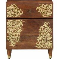 Berkfield Home Stunning Bedside Table Honey brown Solid wood 50 x 33 x 60 cm Durable