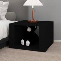 Berkfield Home Elegant Bedside Table Black 57x55x36 cm Engineered Wood | Size: 57 x 55 x 36 cm