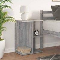 Berkfield Home Elegant Bedside Table Grey Sonoma 46.5x29x61 cm Engineered Wood