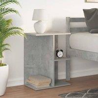 Berkfield Home Elegant Bedside Table Concrete Grey 46.5x29x61 cm Engineered Wood