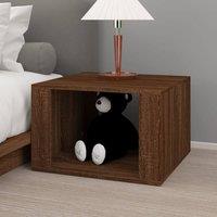 Berkfield Home Elegant Bedside Table Brown Oak 57x55x36 cm Engineered Wood | Size: 57 x 55 x 36 cm