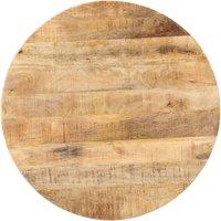 Berkfield Home Durable Bistro Table Round 70x75 cm Rough Mango Wood in Brown | Size: 70x75 cm