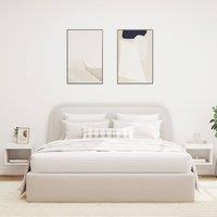 Berkfield Home Decorative Bedside Cabinets with LED Lights Wall-mounted 2 pcs White