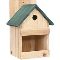 Berkfield Home Green Bird Houses 4 pcs 23x19x33 cm Firwood in Beige | Size: 23 x 19 x 33 cm