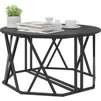 Berkfield Home Elegant Black Oak Coffee Table 80x80x42 cm Made of Engineered Wood | Size: 80 x 80 x 42 cm