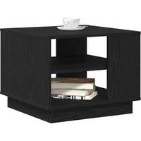Berkfield Home Traditional Black Oak Coffee Table 55x55x42 cm Made of Engineered Wood | Size: 55 x 55 x 42 cm