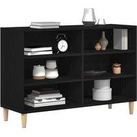 Berkfield Home Stylish Black Oak Sideboard 103.5x35x70 cm Made of Engineered Wood