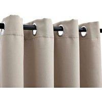 Berkfield Home Elegant Blackout Curtains with Metal Rings 2 pcs Beige 140x245 cm