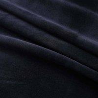 Berkfield Home Elegant Blackout Curtain with Metal Rings Velvet Black 290x245 cm in Dark Navy