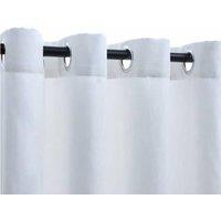 Berkfield Home Elegant Blackout Curtains with Metal Rings 2 pcs Off-White 140x175 cm in White