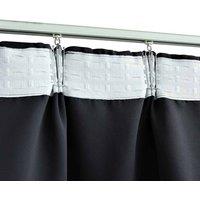 Berkfield Home Elegant Blackout Curtains with Hooks 2 pcs Black 140x245 cm