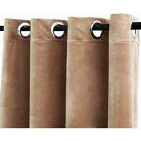 Berkfield Home Elegant Blackout Curtains with Rings 2 pcs Velvet Beige 140x225 cm