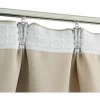 Berkfield Home Elegant Blackout Curtains with Hooks 2 pcs Beige 140x225 cm
