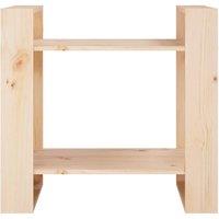 Berkfield Home Beautiful Book Cabinet/Room Divider 60x35x57 cm Solid Wood Pine in Light Tan | Size: 60 x 35 x 57 cm