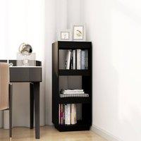 Berkfield Home Beautiful Book Cabinet/Room Divider Black 40x35x103 cm Solid Pinewood | Size: 40 x 35 x 103 cm
