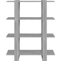 Berkfield Home Classic Book Cabinet/Room Divider Grey Sonoma 100x30x123.5 cm