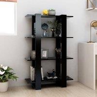 Berkfield Home Classic Book Cabinet/Room Divider Black 80x30x123.5 cm