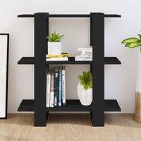 Berkfield Home Classic Book Cabinet/Room Divider Black 80x30x87 cm | Size: 80 x 30 x 87 cm