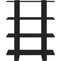 Berkfield Home Classic Book Cabinet/Room Divider Black 100x30x123.5 cm