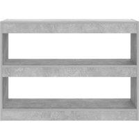 Berkfield Home Classic Book Cabinet/Room Divider Concrete Grey 100x30x72 cm | Size: 100 x 30 x 72 cm