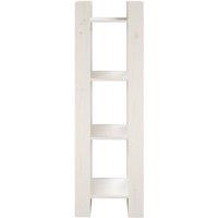 Berkfield Home Beautiful Book Cabinet/Room Divider White 41x35x125 cm Solid Wood Pine | Size: 41 x 35 x 125 cm