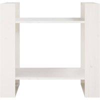 Berkfield Home Beautiful Book Cabinet/Room Divider White 60x35x57 cm Solid Wood Pine | Size: 60 x 35 x 57 cm