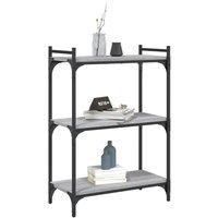 Berkfield Home Decorative Bookcase 3-Tier Grey Sonoma 60x30x86 cm Engineered Wood | Size: 60 x 30 x 86 cm