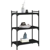 Berkfield Home Decorative Bookcase 3-Tier Black 60x30x86 cm Engineered Wood | Size: 60 x 30 x 86 cm