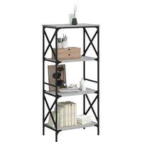 Berkfield Home Decorative Bookcase 4-Tier Grey Sonoma 59x35x132 cm Engineered Wood | Size: 59 x 35 x 132 cm