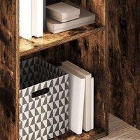 Berkfield Home Decorative Bookcase Smoked Oak 40x30x152 cm Engineered Wood in Brown | Size: 40 x 30 x 152 cm
