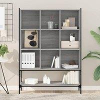 Berkfield Home Decorative Bookcase Grey Sonoma 102x30x141.5 cm Engineered Wood
