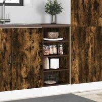 Berkfield Home Durable Bottom Cabinet Smoked Oak 40x44.5x81.5 cm Engineered Wood in Brown