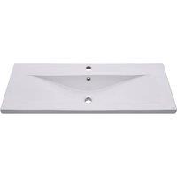 Berkfield Home Elegant Built-in Basin 101x39.5x18.5 cm Ceramic White