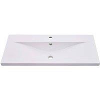 Berkfield Home Elegant Built-in Basin 91x39.5x18.5 cm Ceramic White