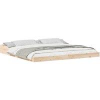 Berkfield Home Modern Brown 200 x 220 cm Solid pine wood in Light Brown