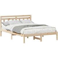 Berkfield Home Traditional Brown 135 x 190 cm Solid pine wood in Light Brown