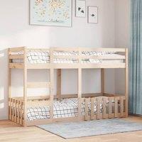 Berkfield Home Stable Bunk Bed 75x190 cm Solid Wood Pine in Light Tan