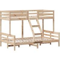 Berkfield Home Beautiful Bunk Bed without Mattress 80x200/120x200 cm Solid Wood in Light Brown