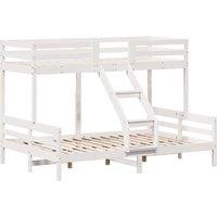 Berkfield Home Beautiful Bunk Bed without Mattress 80x200/140x200 cm White Solid Wood