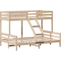 Berkfield Home Beautiful Bunk Bed without Mattress 80x200/140x200 cm Solid Wood in Light Tan