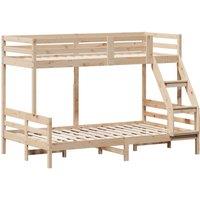 Berkfield Home Beautiful Bunk Bed without Mattress 80x200/120x200 cm Solid Wood in Light Tan