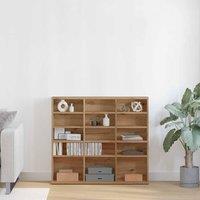 Berkfield Home Sturdy CD Cabinet Artisan Oak 100x23x89.5 cm Engineered Wood in Brown