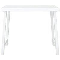 Berkfield Home Beautiful Camping Table White 79x56x64 cm PP Wooden Look | Size: 79 x 56 x 64 cm