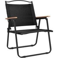 Berkfield Home Durable Camping Chairs 2 pcs Black 54x55x78 cm Oxford Fabric | Size: 54 x 55 x 78 cm