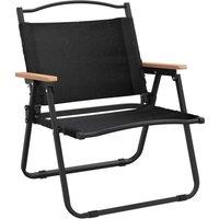 Berkfield Home Durable Camping Chairs 2 pcs Black 54x43x59cm Oxford Fabric | Size: 54 x 43 x 59 cm